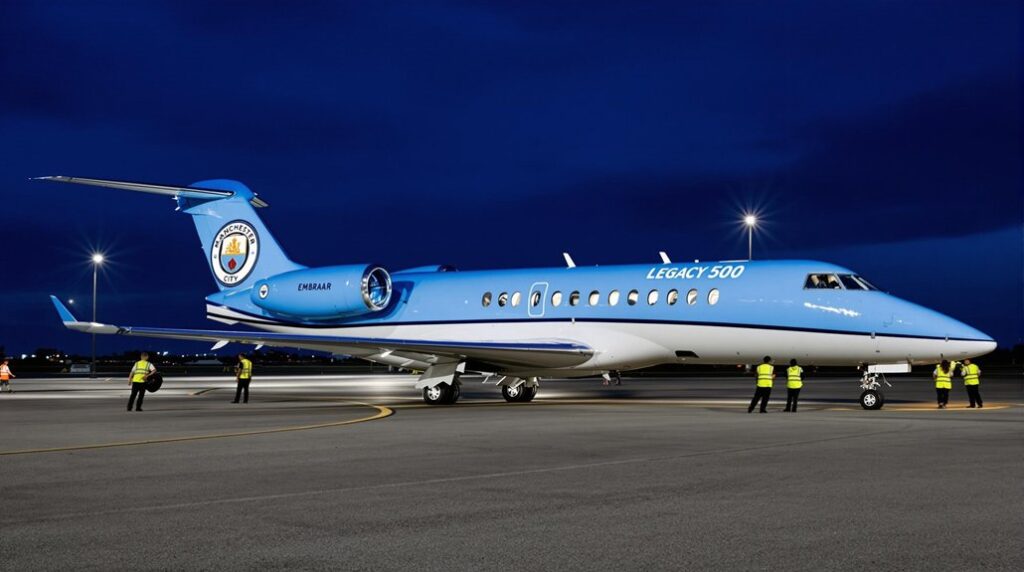 man city private jet